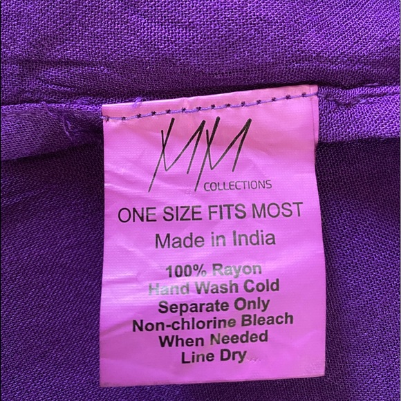 😳SALE😳 MM Collection Women’s Dress Violet Print Rayon 845711012122-v - Picture 6 of 7